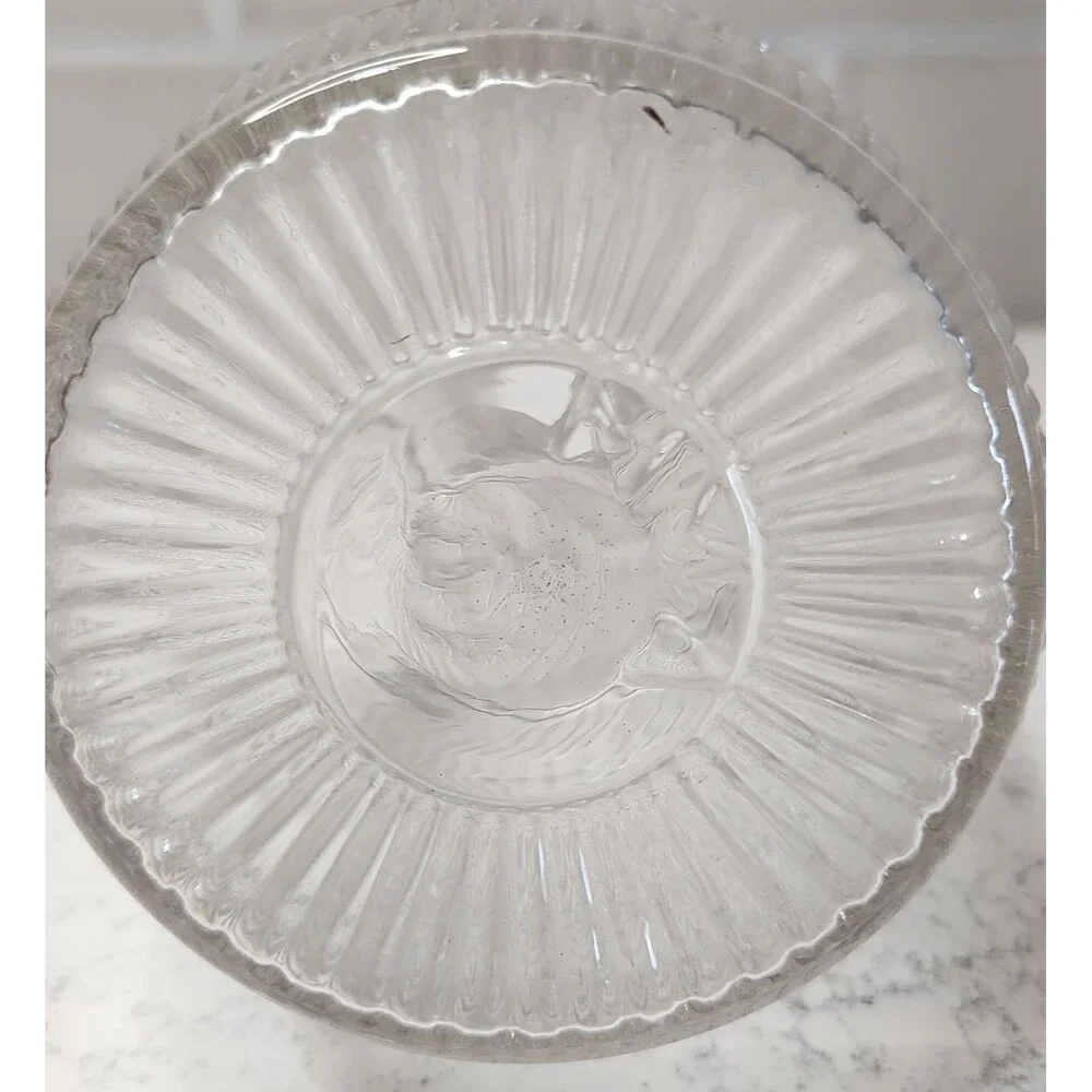 MMA Glass Decanter Metropolitan Museum Art Boston Diamond Sunburst Acorn Topper